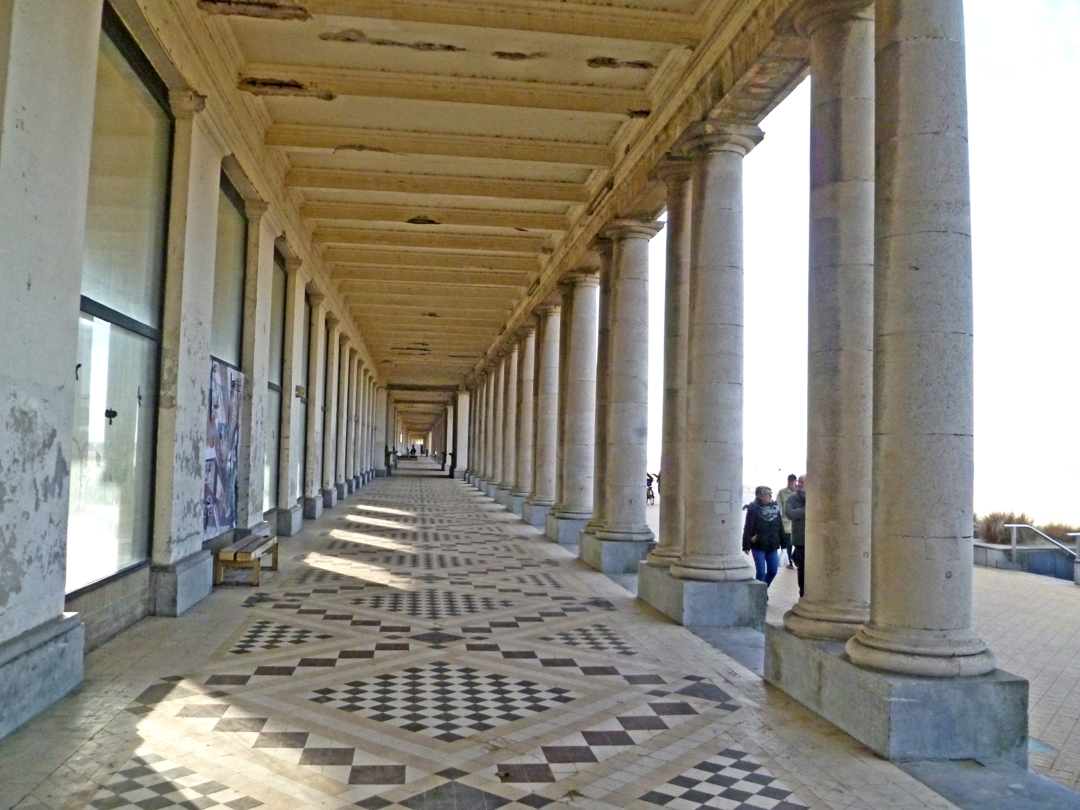 Arcades langs het wandelpad - historisch beeld